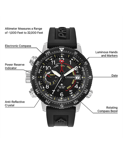 Citizen altichron analog altimeter compass watch hotsell